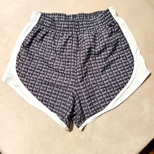 NIKE 3" Retro Running Shorts Black White Lined Drawstring Just do it Women XS